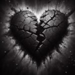 black heart broken dp